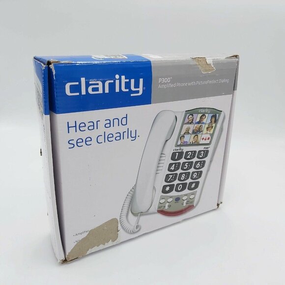 Plantronics Clarity P300 Big Buttons Amplified Volume Corded Phone with Box - Picture 10 of 10